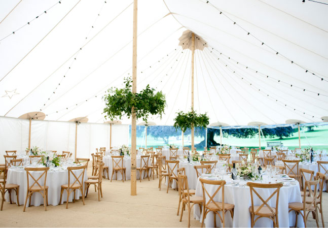 Stonor Weddings Inside Marquee Tent
