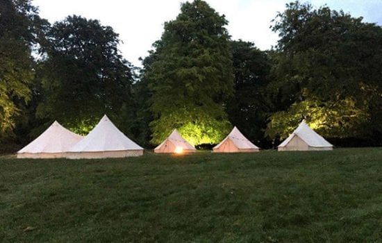 Stonor Park Accommodation Blue Bell Tents Grouped