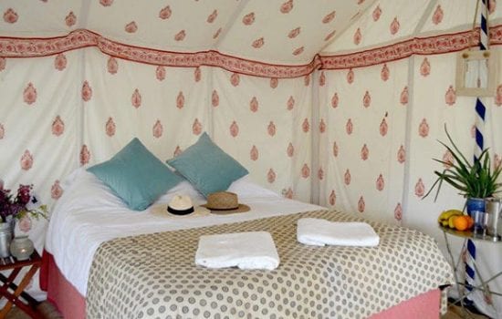 Stonor Park Accommodation Blue Bell Tents Landscape Bridal With Towels