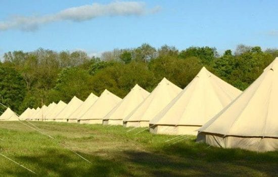 Stonor Park Accommodation Blue Bell Tents Rows