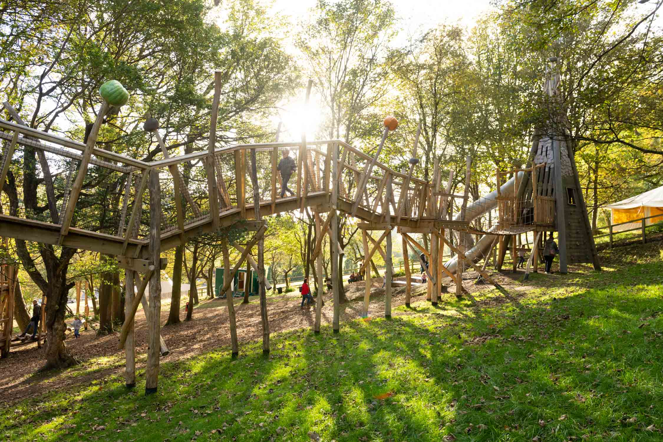 Adventure play in Oxfordshire at Tumblestone Hollow within Stonor Park